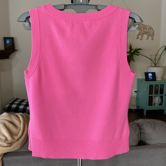 Cable & Gauge Hot Pink Ribbed Knit Sweater Vest Size Small - Picture 3 of 17